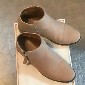 Beige Suede Ankle Boots